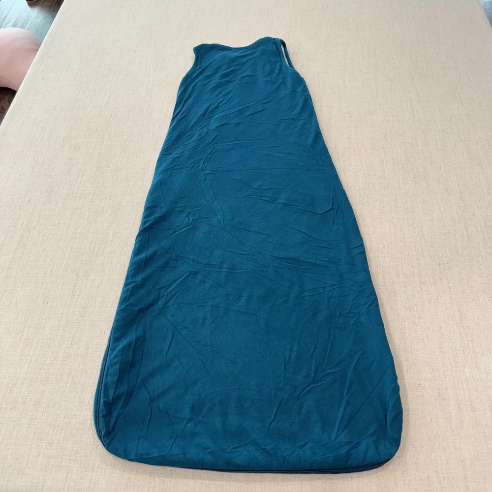 Kyte Baby Sleep Sack Gown Unisex Large Blue Teal Bamboo 1.0 Tog Zipper Wearable